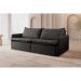 Sofá Cama Retrátil Califórnia 200 cm Linho Preto