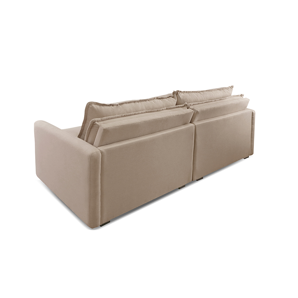 Sofá Cama Retrátil Califórnia 220 cm Linho Bege
