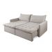 Sofá Cama Retrátil Califórnia 220 cm Linho Cinza