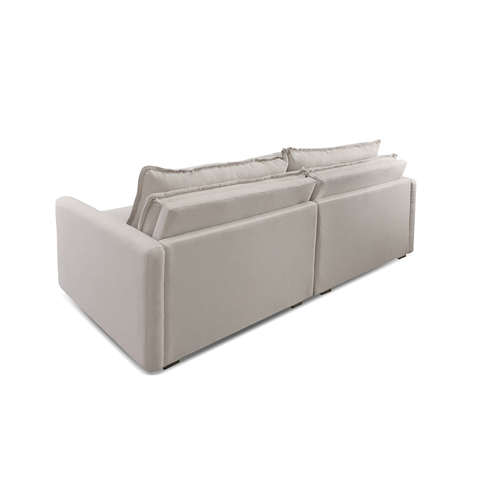 Sofá Cama Retrátil Califórnia 220 cm Linho Cinza