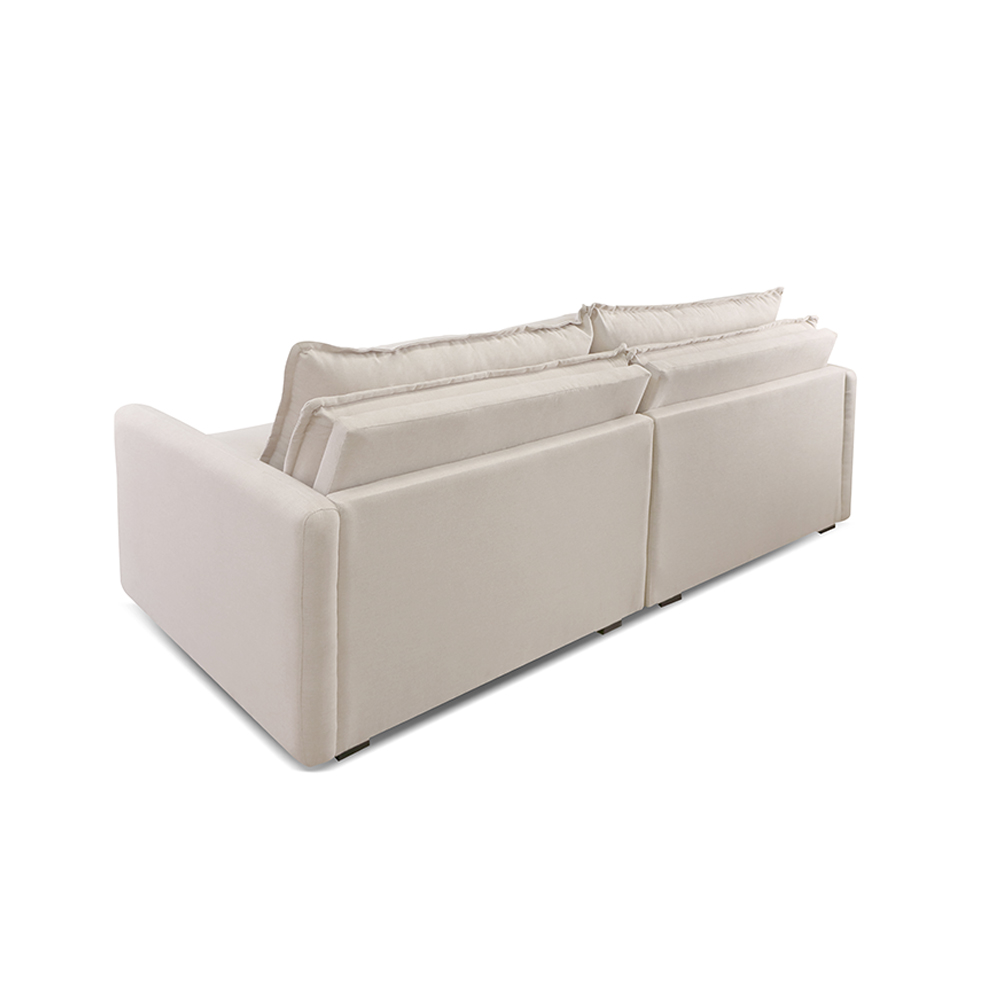 Sofá Cama Retrátil Califórnia 220 cm Linho Nude