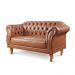 Sofá Chesterfield 2 Lugares Duque - Couro Ecológico Caramelo