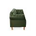 Sofá Chesterfield 2 Lugares Duque - Couro Ecológico Verde Militar