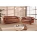 Sofá Chesterfield 3 Lugares E 2 Lugares - Couro Ecológico Caramelo
