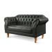 Sofá Chesterfield 3 Lugares E 2 Lugares - Couro Ecológico Preto