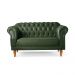 Sofá Chesterfield 3 Lugares E 2 Lugares - Couro Ecológico Verde Militar