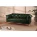 Sofá Chesterfield Duque 3 Lugares - Couro Ecológico Verde