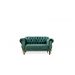 Sofá Dois Lugares Chesterfield Elizabeth - Veludo Verde