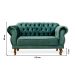 Sofá Dois Lugares Chesterfield Elizabeth - Veludo Verde
