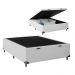 Baú Box Casal - 44x138x188cm - Couro Branco