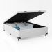 Baú Box Casal - 44x138x188cm - Couro Branco