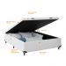 Baú Box Casal - 44x138x188cm - Couro Branco