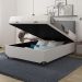 Baú Box Casal - 44x138x188cm - Couro Branco