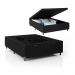 Baú Box Casal - 44x138x188cm - Couro Preto