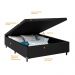 Baú Box Casal - 44x138x188cm - Couro Preto