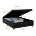 Baú Box Casal - 44x138x188cm - Suede Preto