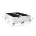 Baú Box Casal Bipartido - 44x138x188cm - Couro Branco
