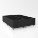 Baú Box Casal Bipartido - 44x138x188cm - Suede Preto