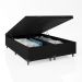 Baú Box Casal Bipartido - 44x138x188cm - Suede Preto