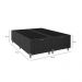 Baú Box Casal Bipartido - 44x138x188cm - Suede Preto