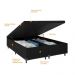 Baú Box Casal Bipartido - 44x138x188cm - Suede Preto