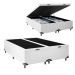 Baú Box Queen Bipartido - 44x158x198cm - Couro Branco