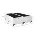 Baú Box Queen Bipartido - 44x158x198cm - Couro Branco
