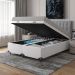 Baú Box Queen Bipartido - 44x158x198cm - Couro Branco