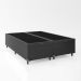 Baú Box Queen Bipartido - 44x158x198cm - Couro Preto