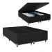 Baú Box Queen Bipartido - 44x158x198cm - Suede Preto