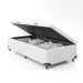 Baú Box Solteiro - 44x88x188cm - Couro Branco