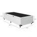Baú Box Solteiro - 44x88x188cm - Couro Branco