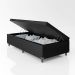 Baú Box Solteiro - 44x88x188cm - Couro Preto