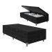 Baú Box Solteiro - 44x88x188cm - Suede Preto