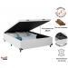 Cama Box Baú Casal + Colchão D33 One Face - 61x138x188cm - Couro Branco