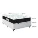 Cama Box Baú Casal + Colchão D33 One Face - 61x138x188cm - Couro Branco