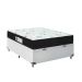 Cama Box Baú Casal + Colchão D33 One Face - 61x138x188cm - Couro Branco