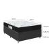 Cama Box Baú Casal + Colchão D33 One Face - 61x138x188cm - Couro Preto