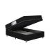 Cama Box Baú Casal + Colchão D33 One Face - 61x138x188cm - Suede Preto