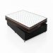 Cama Box Baú Casal + Colchão Paris Molas Ensacadas Pocket - 66x138x188cm - Couro Preto