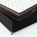 Cama Box Baú Casal + Colchão Paris Molas Ensacadas Pocket - 66x138x188cm - Couro Preto