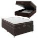 Cama Box Baú Casal + Colchão Paris Molas Ensacadas Pocket - 66x138x188cm - Jacquard Marrom