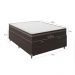 Cama Box Baú Casal + Colchão Paris Molas Ensacadas Pocket - 66x138x188cm - Jacquard Marrom