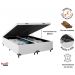 Cama Box Baú Casal Bipartido + Colchão D33 One Face - 61x138x188cm - Couro Branco