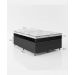 Cama Box Baú Casal Bipartido + Colchão D33 One Face - 61x138x188cm - Couro Preto