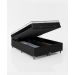 Cama Box Baú Casal Bipartido + Colchão D33 One Face - 61x138x188cm - Couro Preto