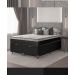Cama Box Baú Casal Bipartido + Colchão D33 One Face - 61x138x188cm - Couro Preto