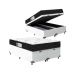 Cama Box Baú Queen Bipartido + Colchão D33 One Face - 61x158x198cm - Couro Branco
