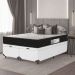Cama Box Baú Queen Bipartido + Colchão D33 One Face - 61x158x198cm - Couro Branco