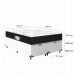 Cama Box Baú Queen Bipartido + Colchão D33 One Face - 61x158x198cm - Couro Branco